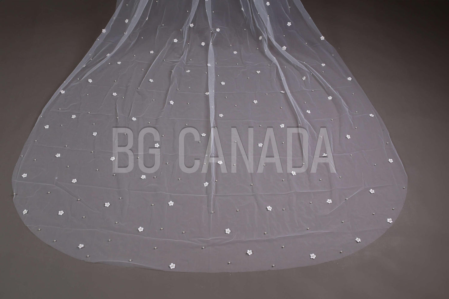 Pearl wedding veil with flower floral wedding veil pearl veil bridal pearl veil bridal veil