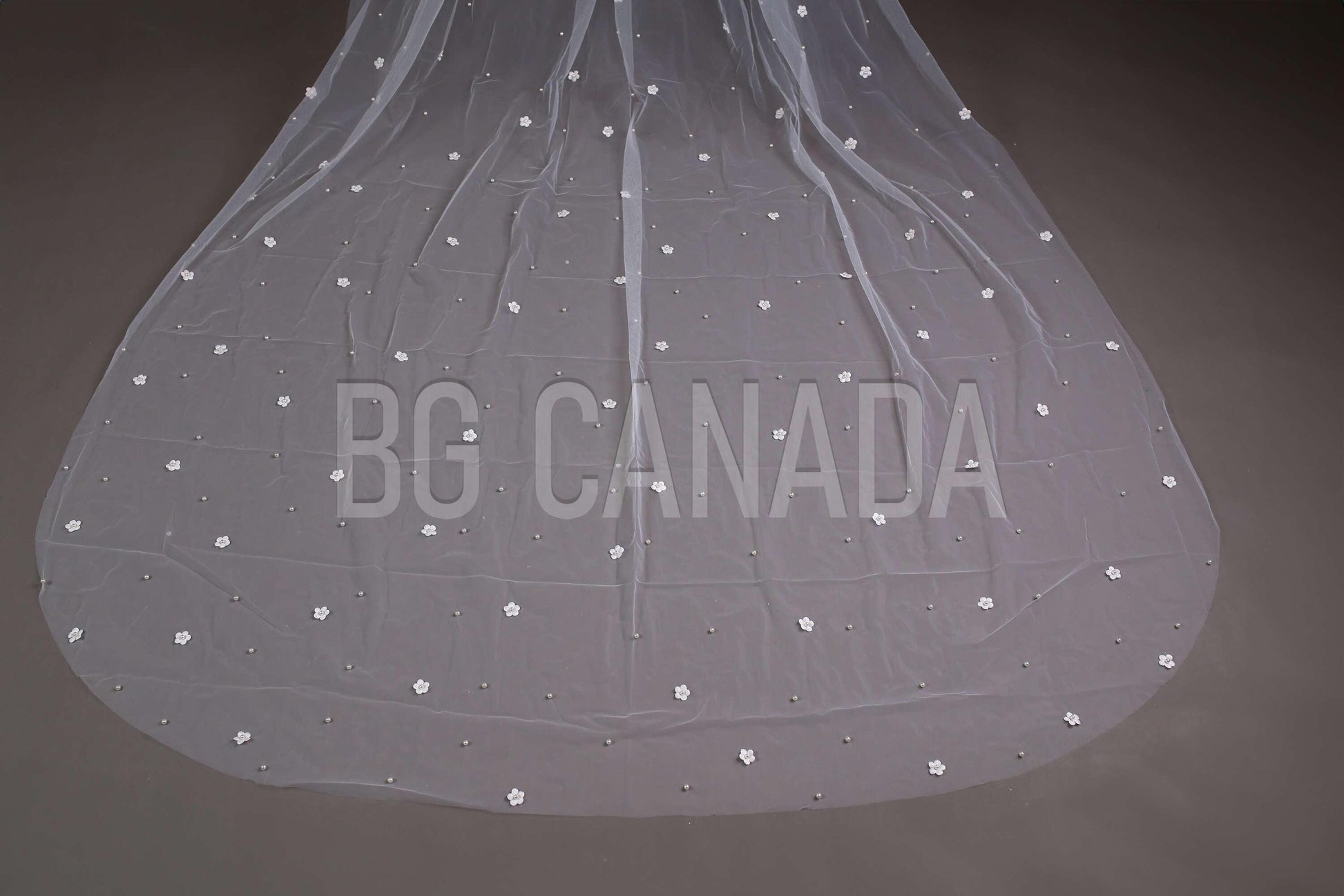 Pearl wedding veil with flower floral wedding veil pearl veil bridal pearl veil bridal veil