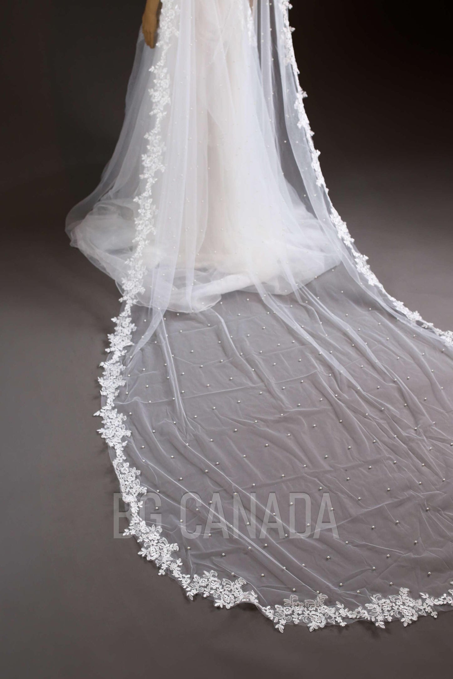Pearl Lace Bridal Cape Veil wedding cape veil Shoulder veil Wedding Veil Alternative