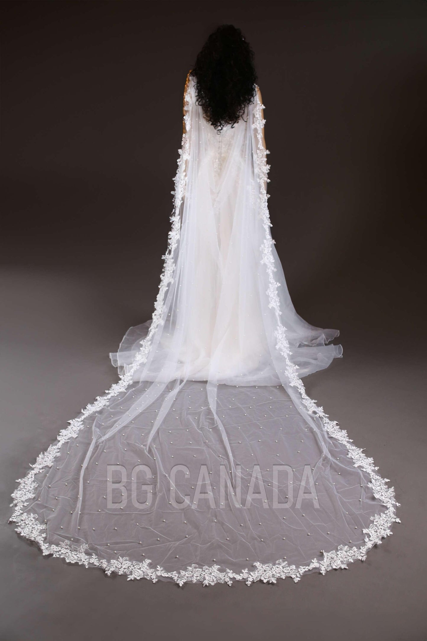 Cape Veil Wedding cape Bridal Cape veil Cape Pearl veil pearl cape veil veil with pins veil alternative