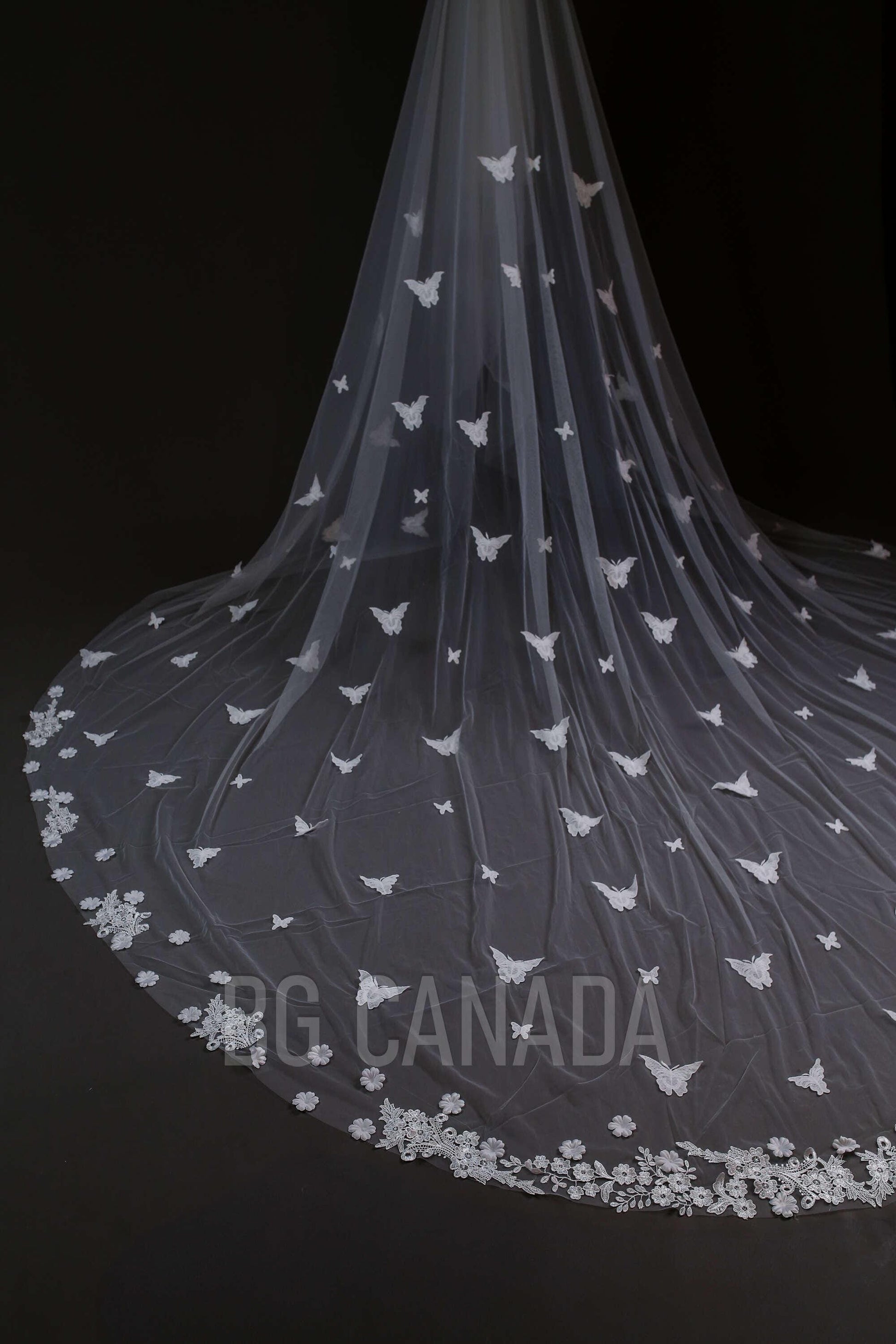 Butterfly veil 3d butterfly veil 2 tier veil with blusher