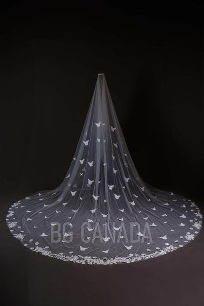 Butterfly veil 3d butterfly veil 2 tier veil with blusher