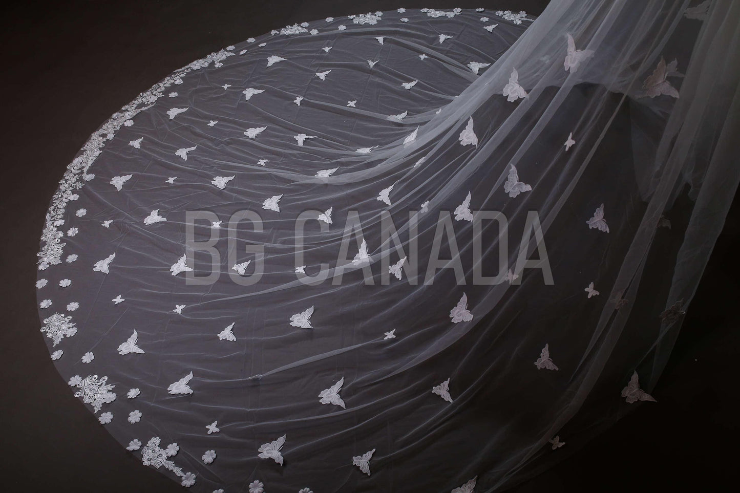 Butterfly veil 3d butterfly veil 2 tier veil with blusher