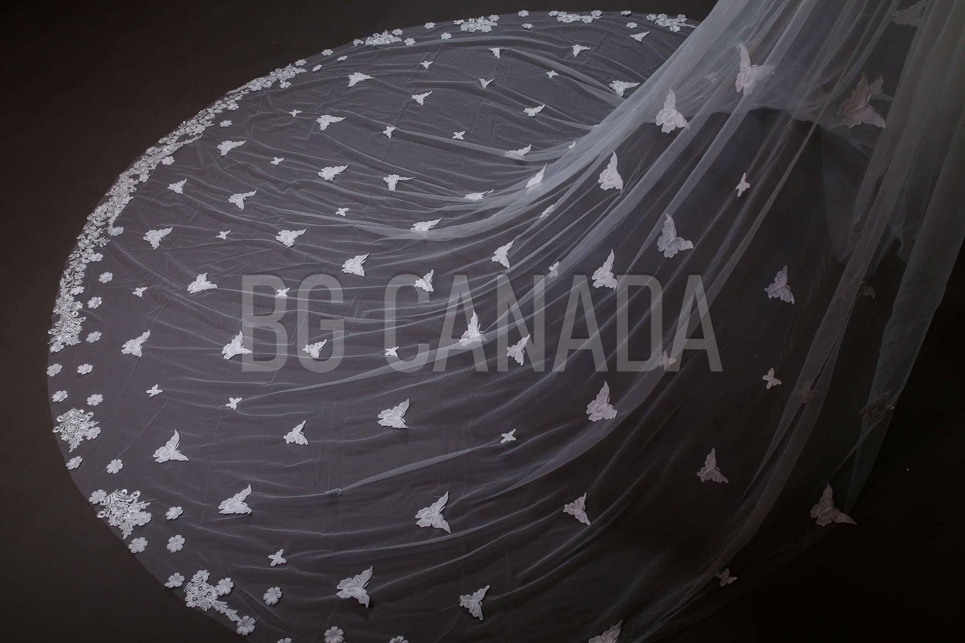 Butterfly veil 3d butterfly veil 2 tier veil with blusher