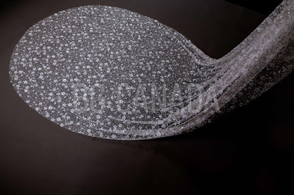 Sequin Cathedral Wedding Veil: Arabic Bridal Mantilla, White/Off-White sparkly veil muslim bridal veil