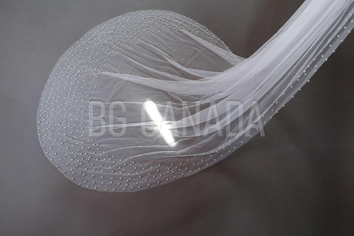 Pearl edged veil scattered pearl wedding veil 1 Tier Pearl Edge Veil Bridal Veil White Ivory Off White Minimalist Tulle Veil