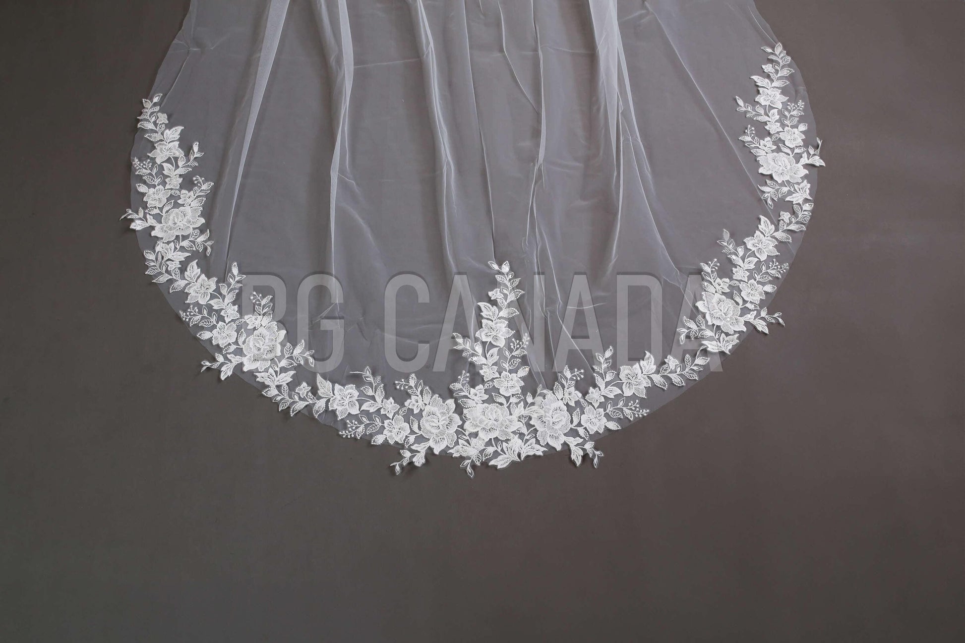 White Wedding Veil pearl veil cluster pearl veil lace cathedral veil beaded floral lace veil bridal illusion tulle ivory veil