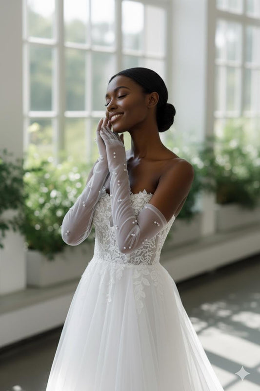 wedding glove detachable sleeves pearl bridal sleeve detachable bridal glove one size fits all gloves ivory wedding glove