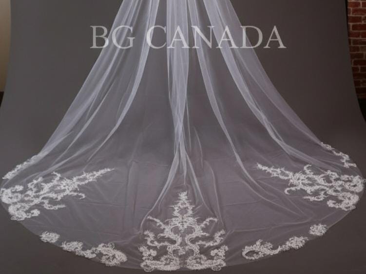 Eloise Heirloom – Ornate Floral Lace Cathedral Veil