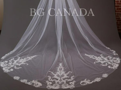 Eloise Heirloom – Ornate Floral Lace Cathedral Veil