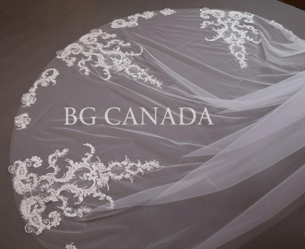 Eloise Heirloom – Ornate Floral Lace Cathedral Veil