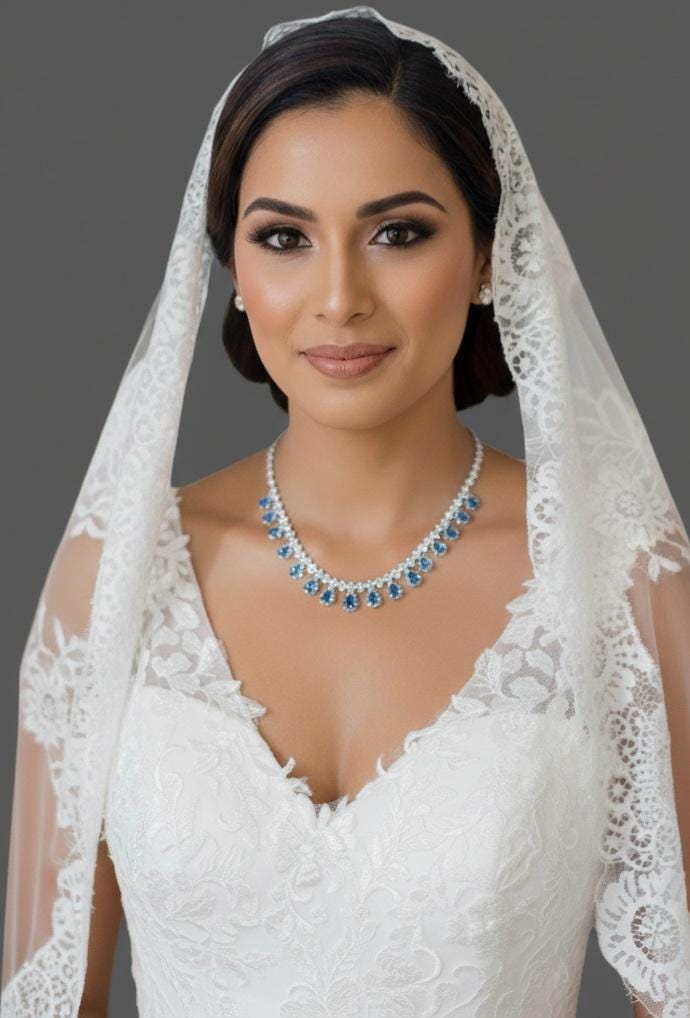 Mantilla Lace Wedding Veil Chantilly Lace Mantilla Veil Fingertip Veil Mantilla Lace Veil Lace Wedding Veil Fingertip Rose Lace eyelash Veil