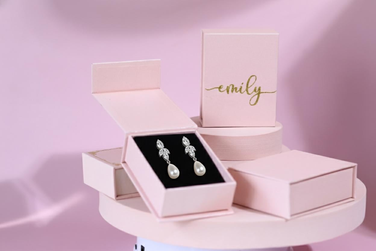 Pearl Earrings Silver earrings Bridesmaid gift Diamond Pearl Drop Earrings thank you gift classic pearl earrings Wedding Earrings