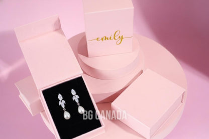 Pearl Earrings Silver earrings Bridesmaid gift Diamond Pearl Drop Earrings thank you gift classic pearl earrings Wedding Earrings