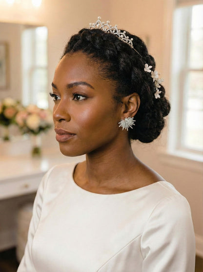 Green sun burst earrings Sparkly earrings bride earrings wedding earrings Starburst earrings Modern Bridal Jewelry Statement Earrings