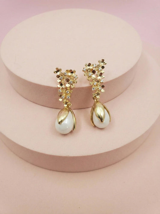 Floral Cluster Earrings • Flower Stud Earrings • Dainty Bridal Earrings • Wedding Jewelry for Women