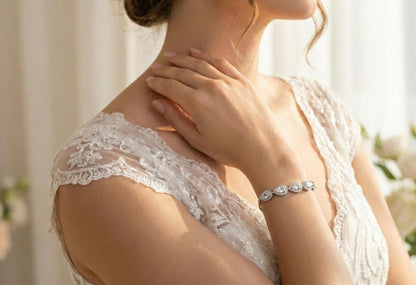 Personalized Bridesmaid Gift Set • CZ Teardrop Earrings & Bracelet • Custom Name Card • Bridesmaid Proposal Jewelry • Wedding Party Gifts