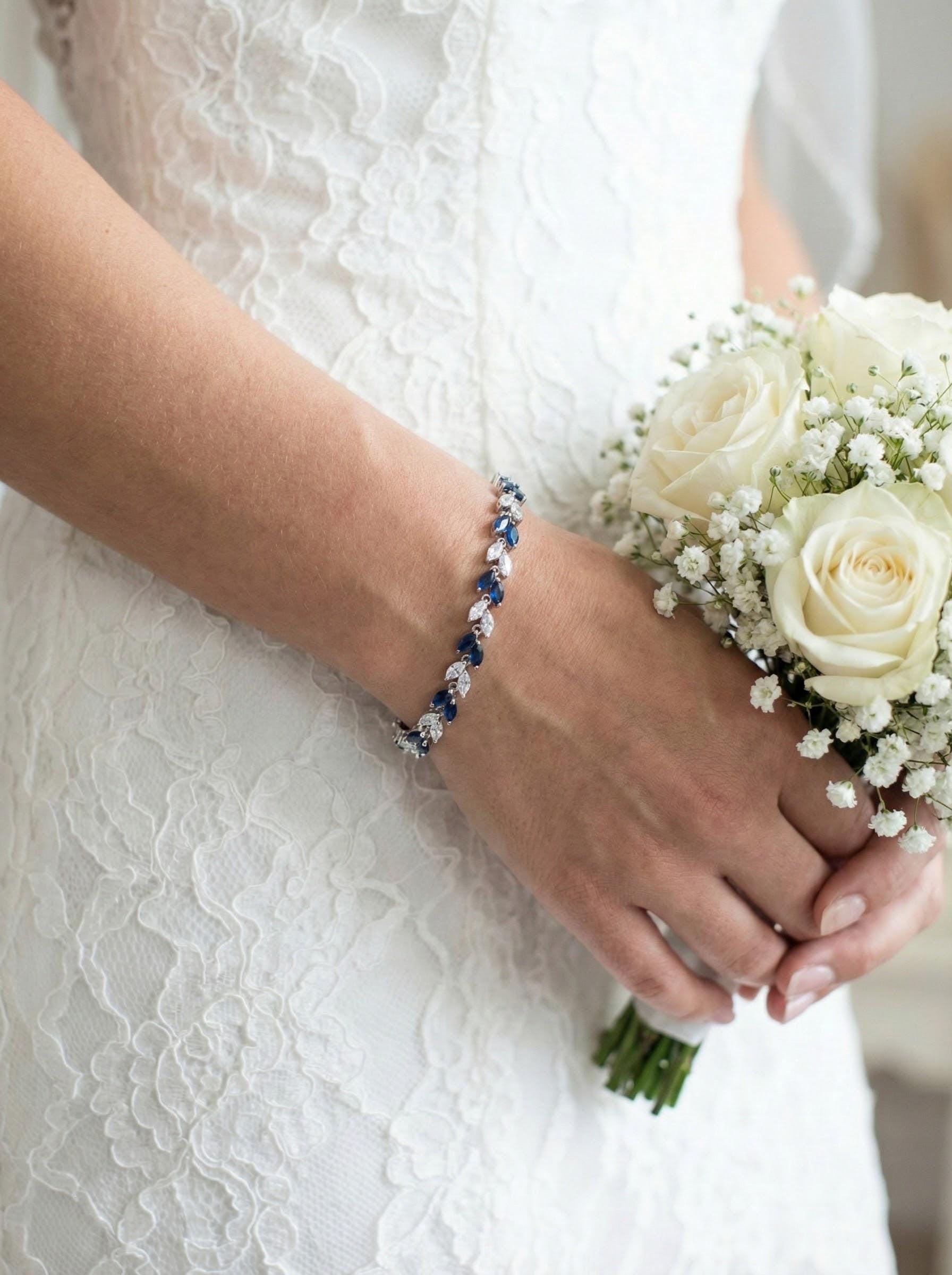 Blue Bridal Jewelry Set something blue jewelry sapphire blue earrings blue bridal necklace