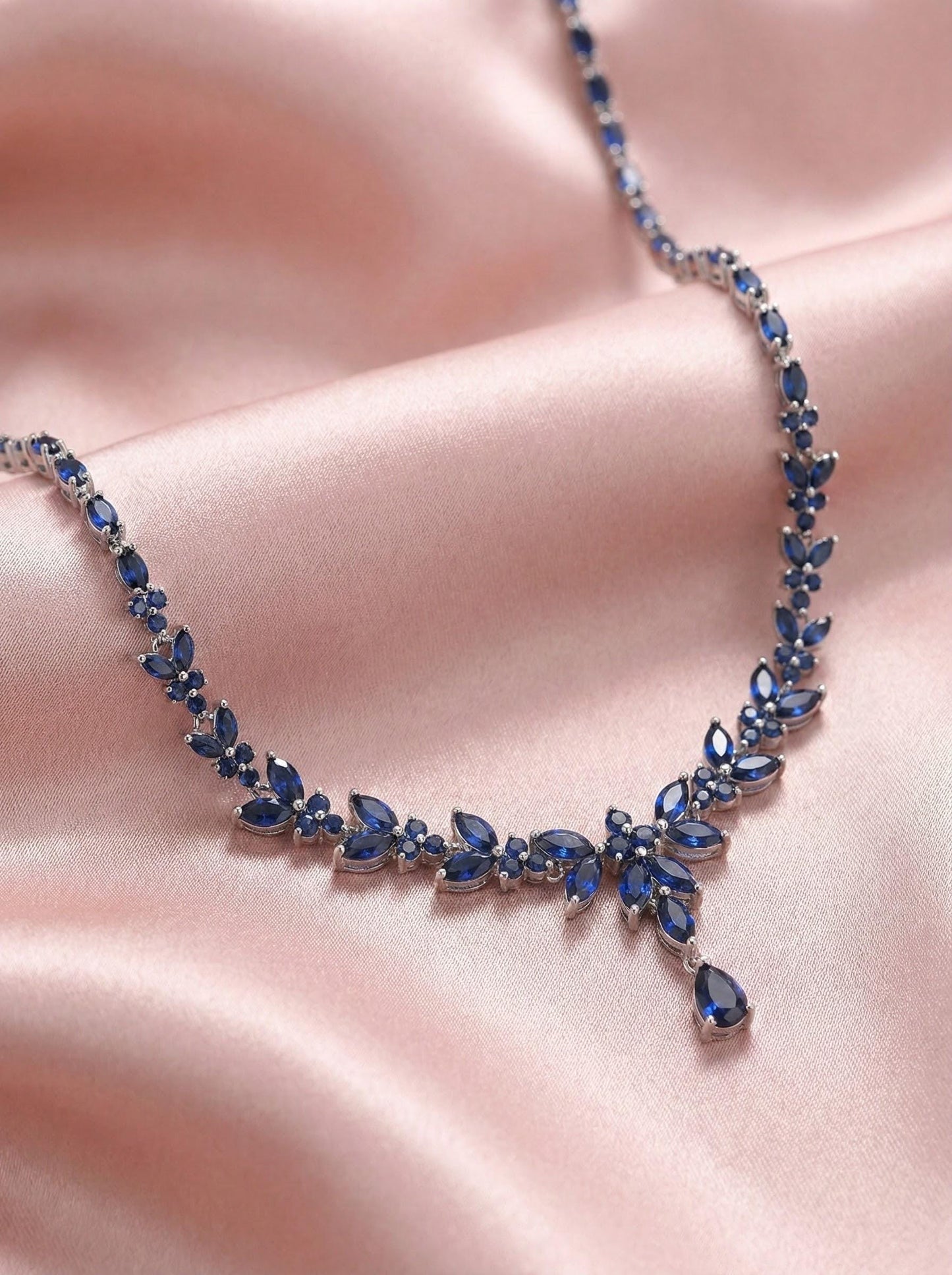 Blue Bridal Jewelry Set something blue jewelry sapphire blue earrings blue bridal necklace
