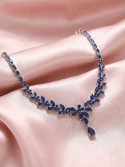 Blue Bridal Jewelry Set something blue jewelry sapphire blue earrings blue bridal necklace