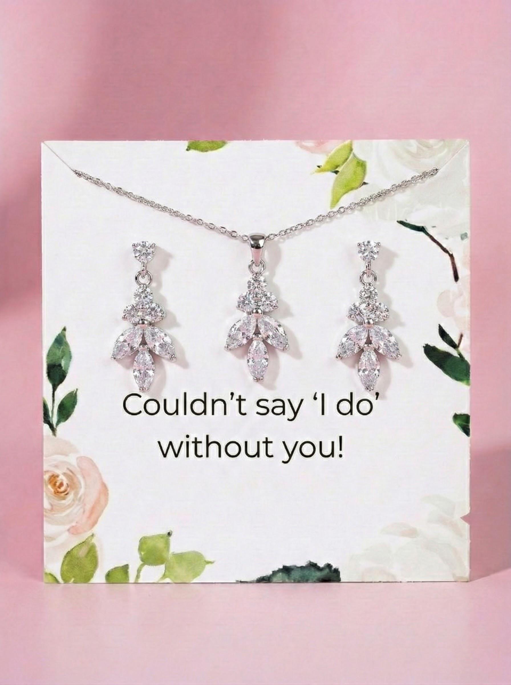 Bridesmaids gift leaf earrings simple bridal jewelry bridalparty gift affordable gift wedding gift cheap