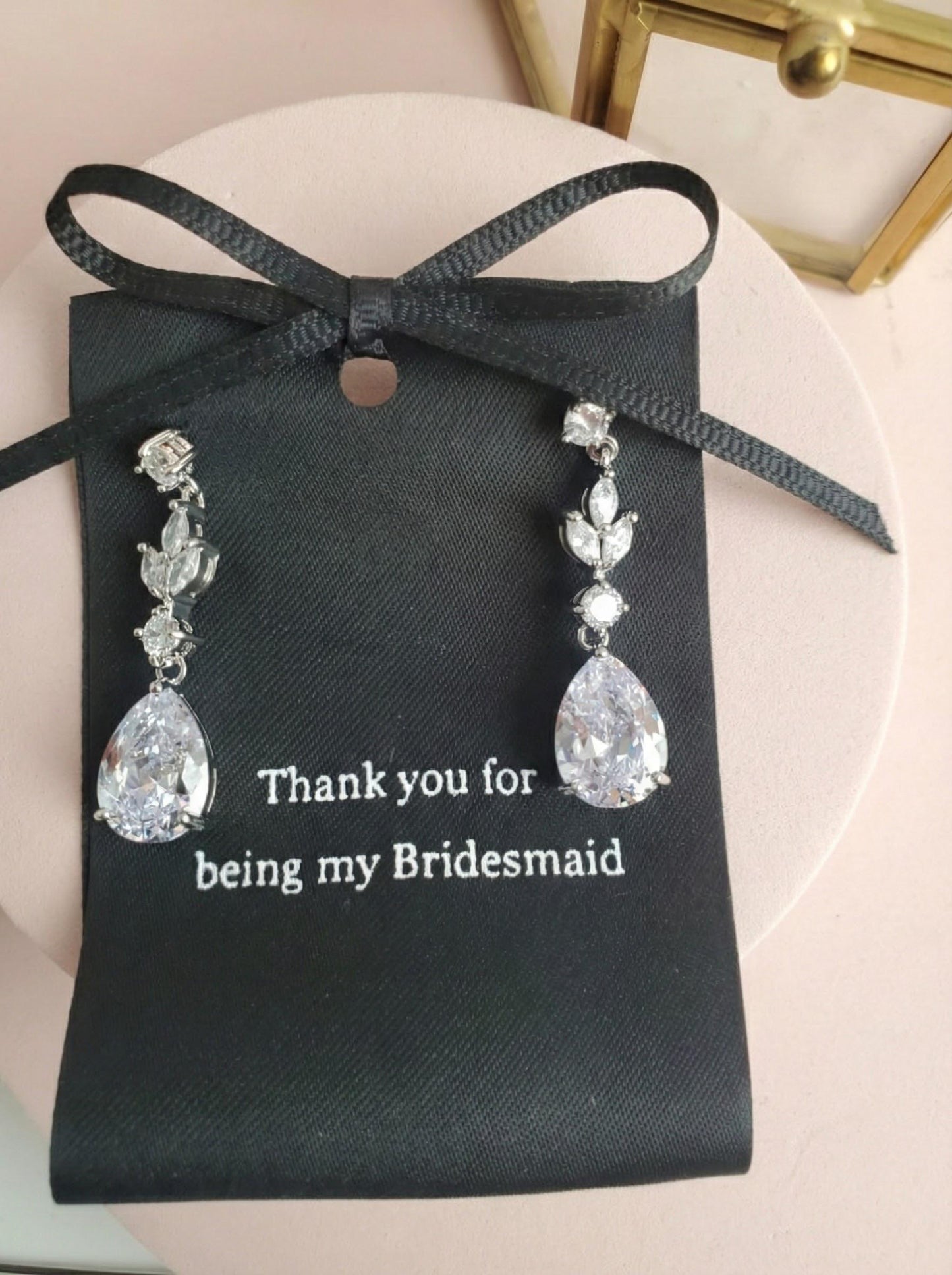 Bridesmaid Proposal Gift Set • Personalized Name Card • Earrings & Bracelet Set • Will You Be My Bridesmaid Gift • Wedding Party Jewelry