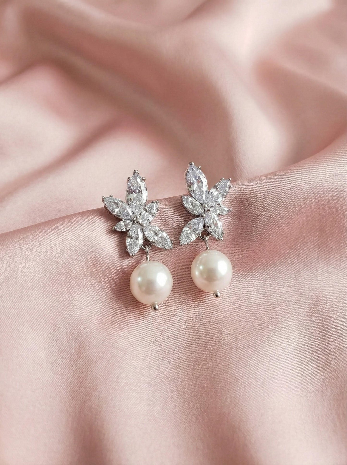 Freshwater pearl earrings wedding earrings with Freshwater pearl drop bridal earrings bridesmaids gift