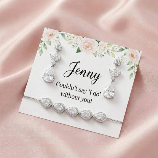 Jewelry Gift box earrings gift silver bridal jewelry gift wedding party gift bridalparty gift box bridesmaids gifts