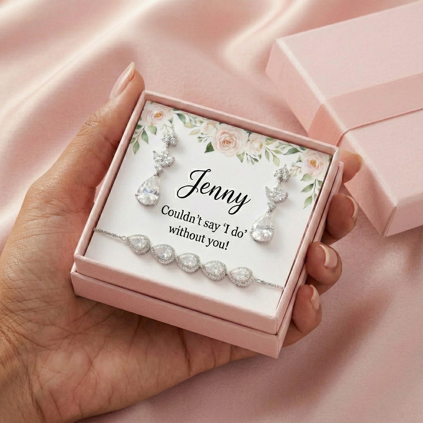 Jewelry Gift box earrings gift silver bridal jewelry gift wedding party gift bridalparty gift box bridesmaids gifts