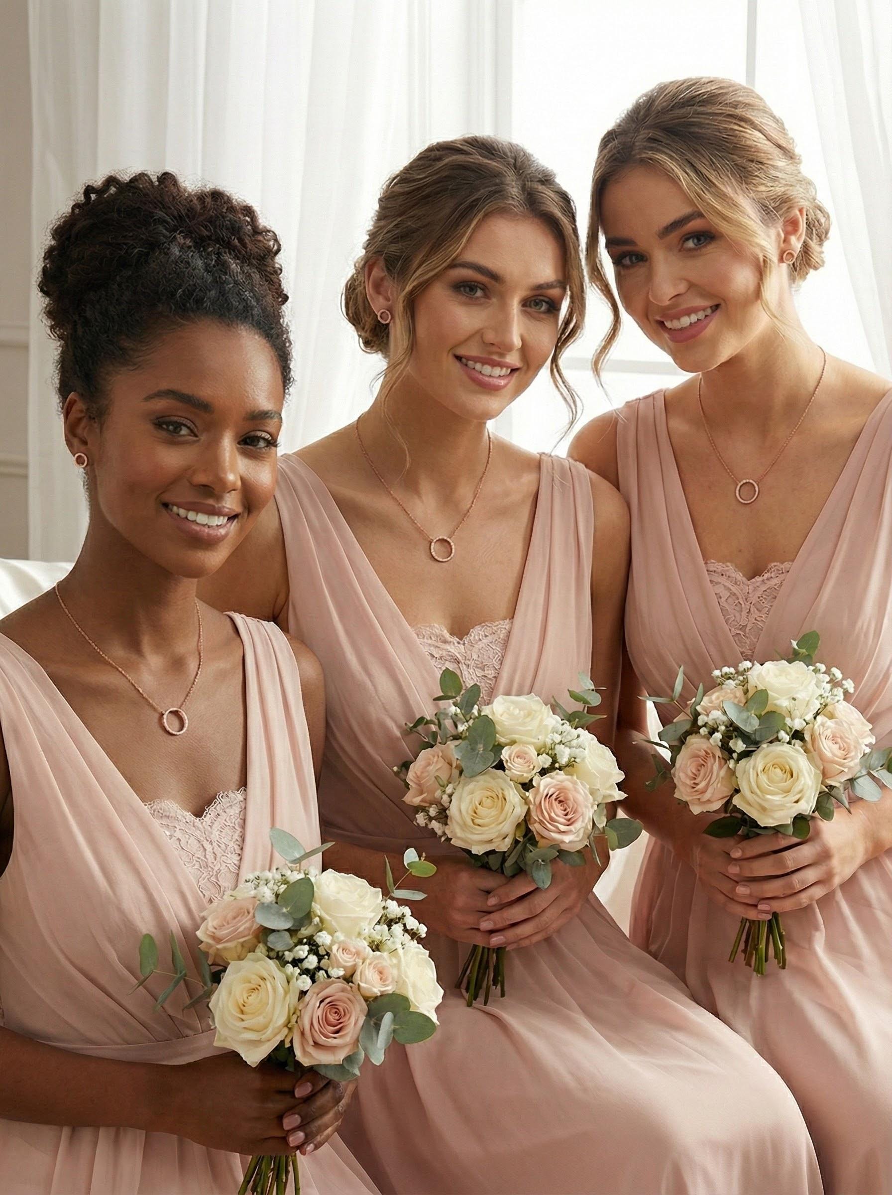 CZ & Pearl Teardrop Bridesmaid Earrings Bridal Earrings Silver Wedding Jewelry Bridesmaid Proposal Gift Mother of Bride Gift Box