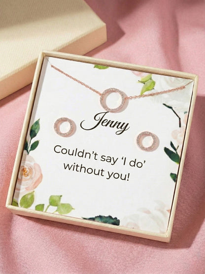 CZ & Pearl Teardrop Bridesmaid Earrings Bridal Earrings Silver Wedding Jewelry Bridesmaid Proposal Gift Mother of Bride Gift Box