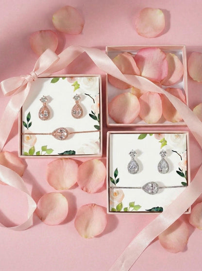 Bridesmaids earrings gift • Bridal Party Proposal Gift Bridesmaids Gifts personalized Bridesmaid Gift teardrop earrings bridal earrings