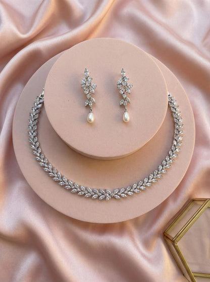 Long Bridal Earrings • Sparkling Wedding Drop Earrings • Bride Earrings for Wedding Day Gift earrings with pearl drop