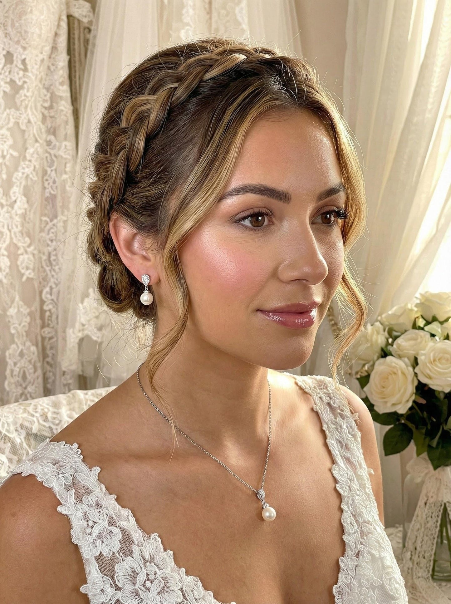 Pearl gift pearl earrings gift set bridalparty gift bridesmaids proposal gift set jewelry gift for her women jewelry gift