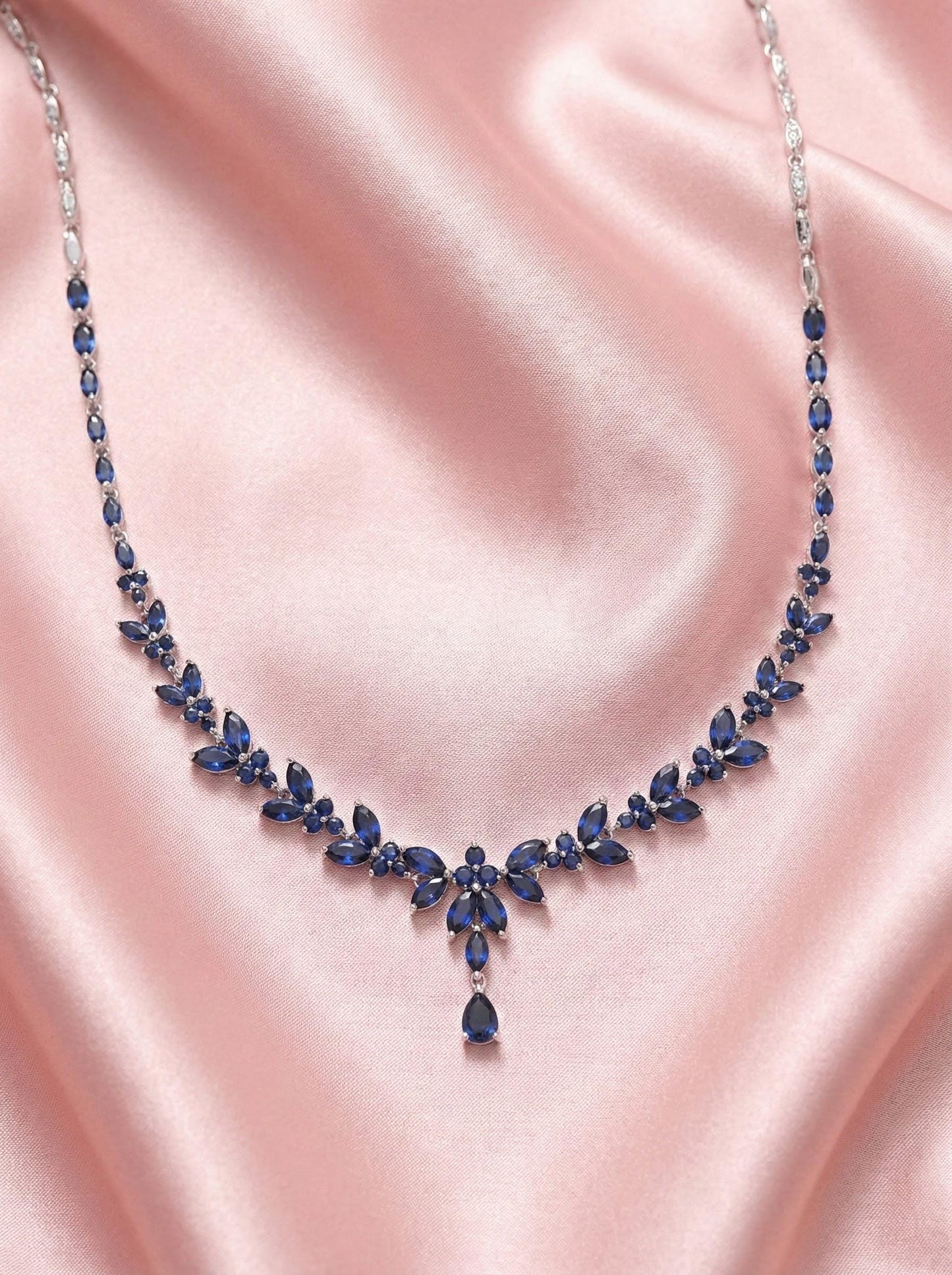 Blue Bridal Jewelry Set something blue jewelry sapphire blue earrings blue bridal necklace