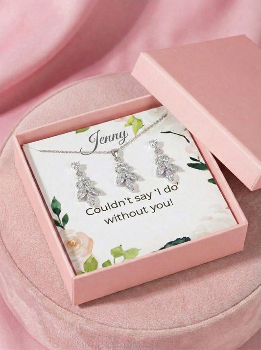 Bridesmaids gift leaf earrings simple bridal jewelry bridalparty gift affordable gift wedding gift cheap