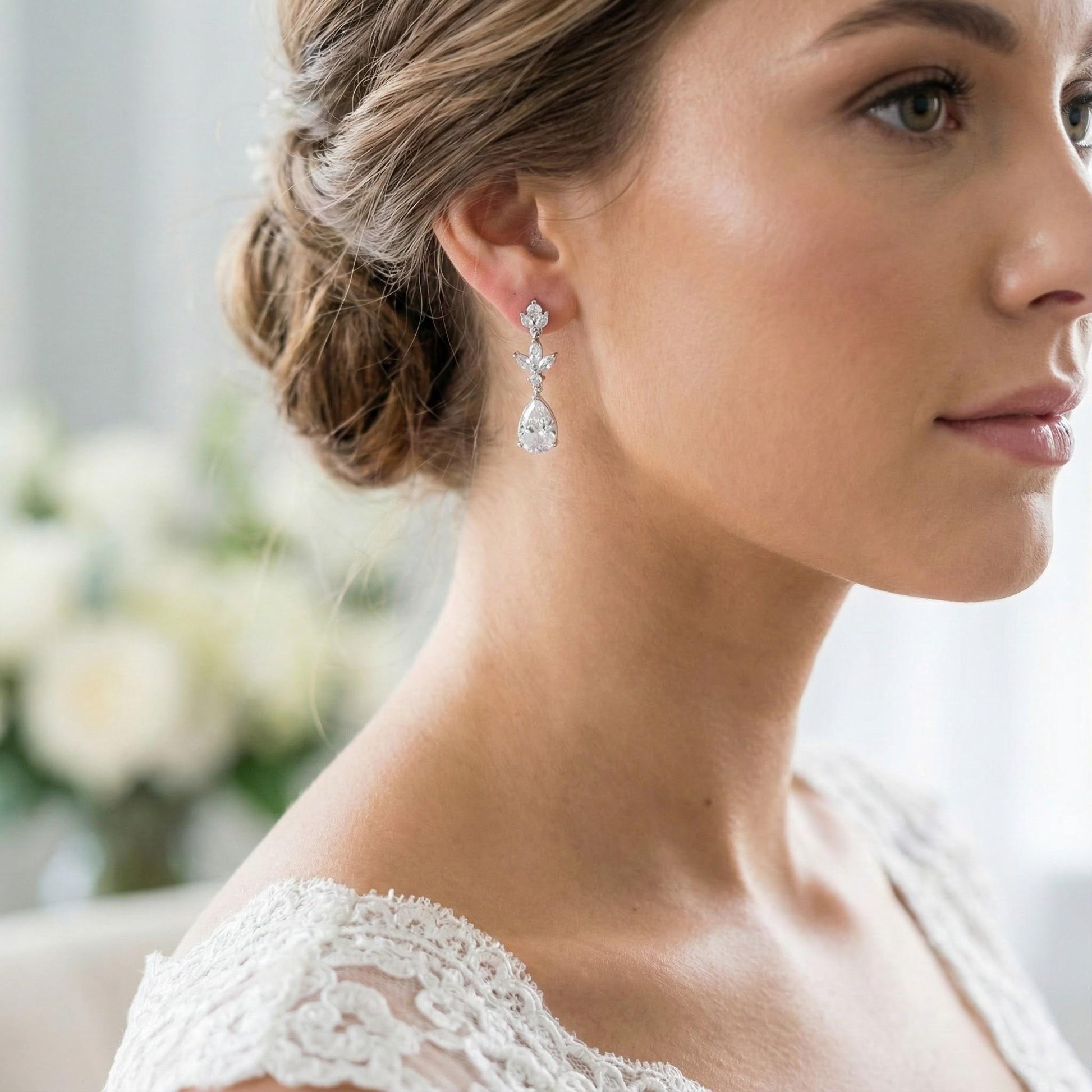 Jewelry Gift box earrings gift silver bridal jewelry gift wedding party gift bridalparty gift box bridesmaids gifts