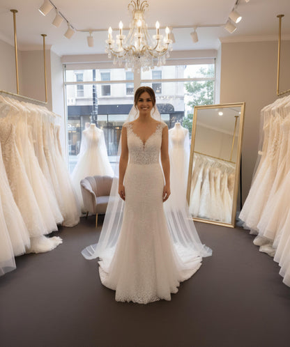 Wedding Veil Wide simple Plain Tulle raw edge Multiple Lengths