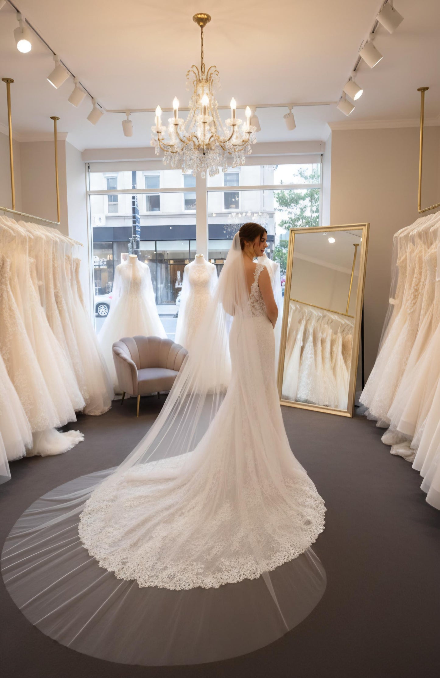 Wedding Veil Wide simple Plain Tulle raw edge Multiple Lengths