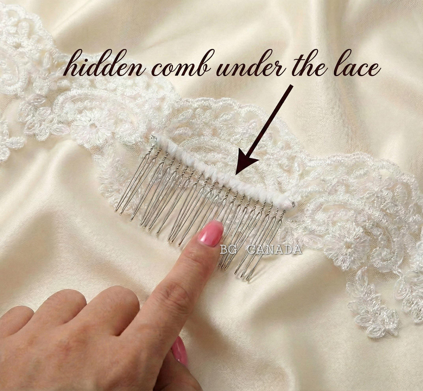 Handmade Lace Edge Veil Mantilla Style Wedding Accessory Cathedral, Chapel, Fingertip Spanish Tulle with hidden Comb Romantic Bridal wear