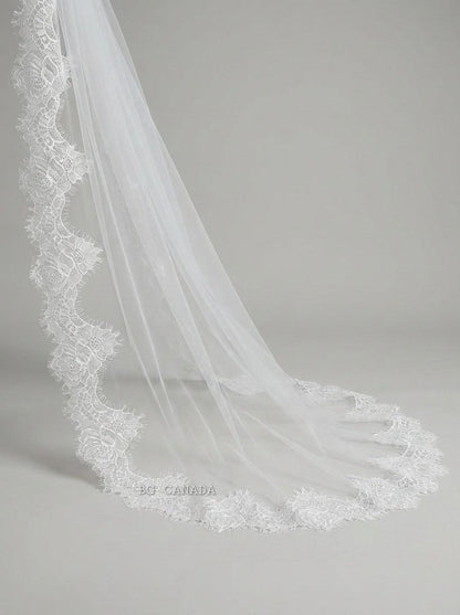 chantilly lace mantilla wedding veil rose edge cathedral bridal veil eyelash lace veil with comb Spanish Mantilla Veil