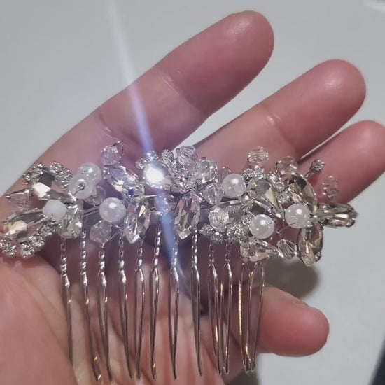 Vintage Crystal bridal hair comb silver hair accessories gold comb for brides wedding hair vine statement hair accessories for bride