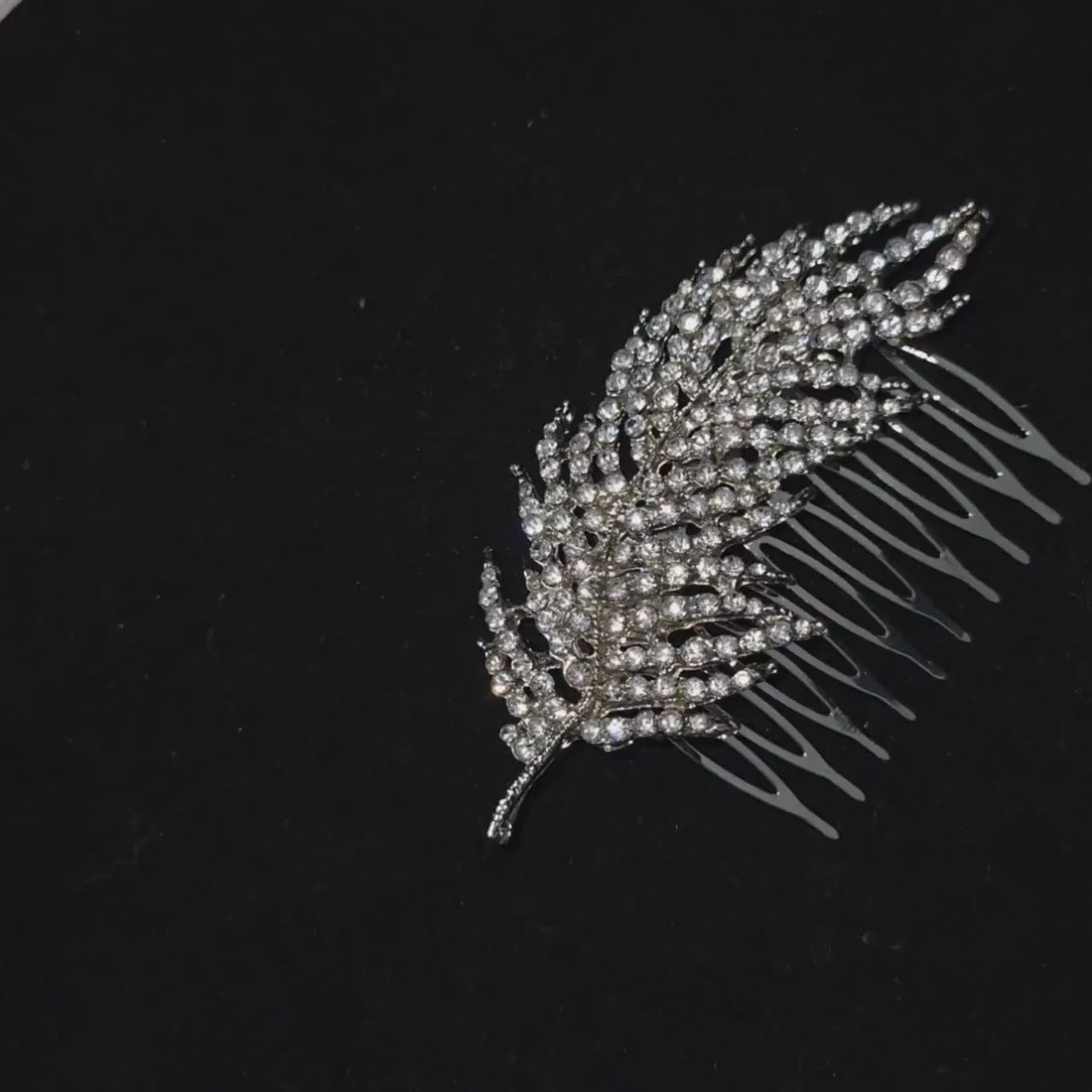 Bridal hair comb Crystal veil Comb Silver Hair Comb Rhinestone crystals, vintage hair comb, bridal vintage comb, wedding vintage comb