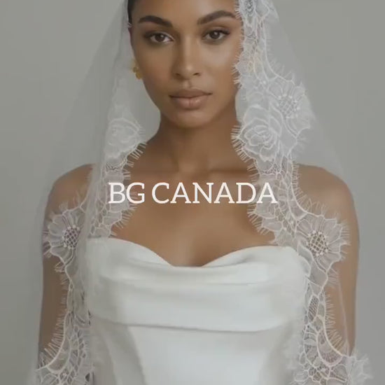 chantilly lace mantilla wedding veil rose edge cathedral bridal veil eyelash lace veil with comb Spanish Mantilla Veil