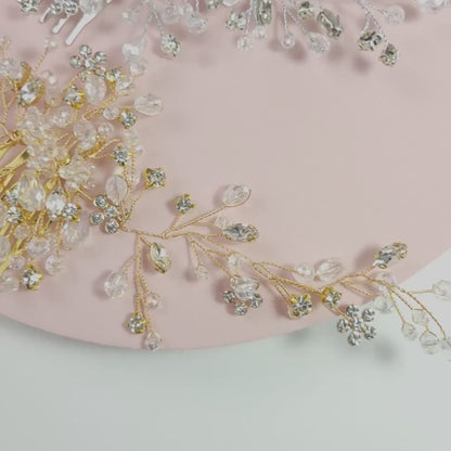 Bridal hair comb bridal accessories wedding comb Bridal hair comb rose gold wedding hair comb silver Hair Piece Bridal accessories flower
