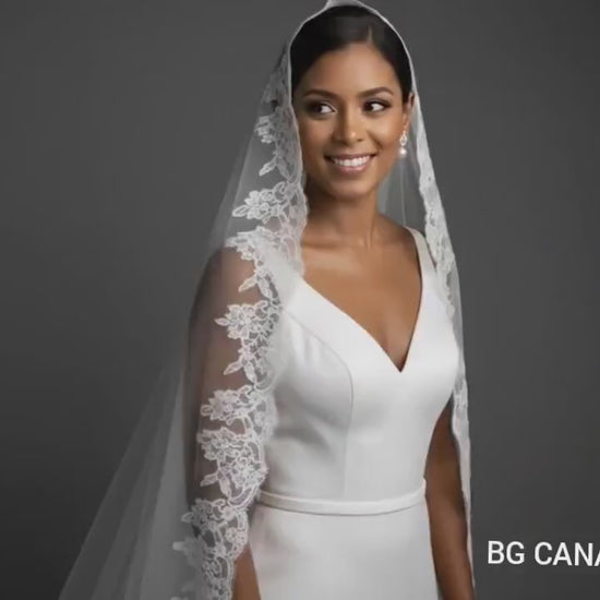 eyelashes lace veil mantilla veil with chantilly lace eyelash trim veil chantilly lace veil white chantilly lace