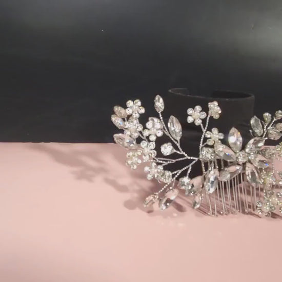 Rosegold hair comb Bridal hair accessories, wedding accessories, bridal hair comb, crystal bridal hairpiece, bridal hair comb