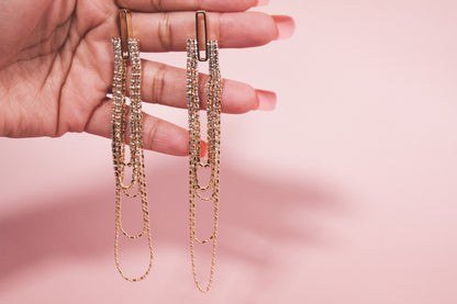 Erin - Tassel Earring Zirconia Crystals