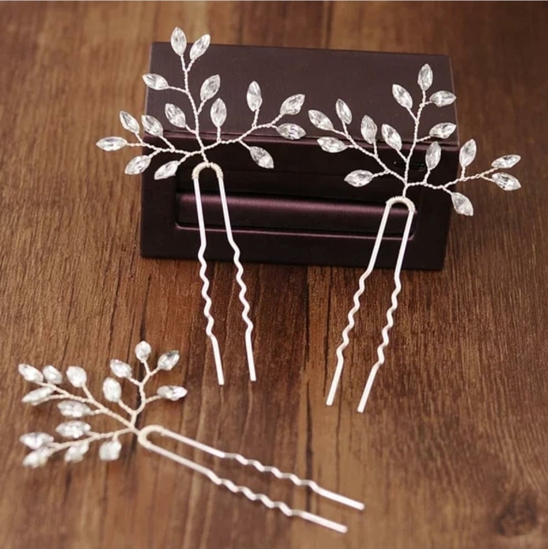 Bridal Hair Pins - Crystal Pins