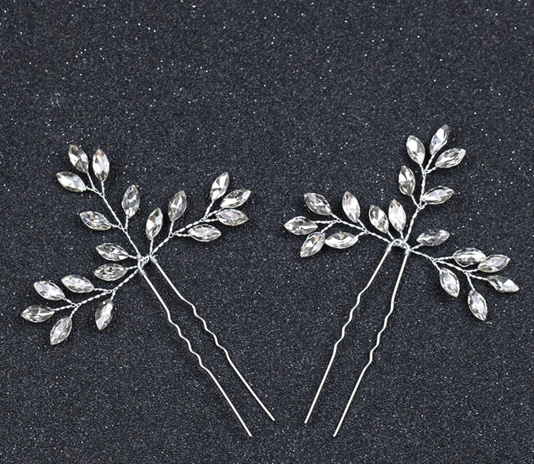 Bridal Hair Pins - Crystal Pins